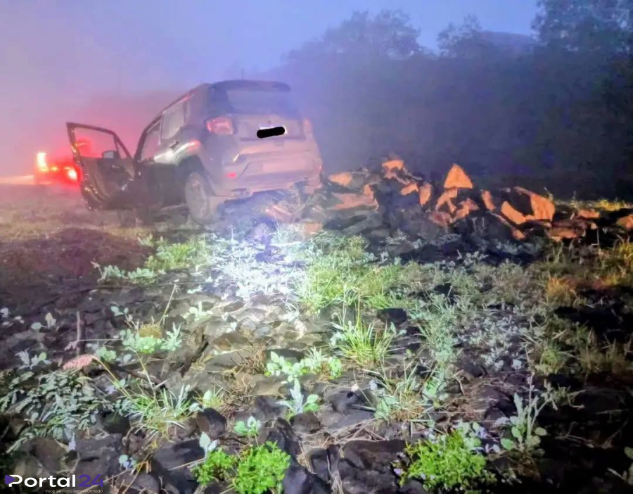 Motorista sai da pista na BR-163 em Capitão Leônidas Marques