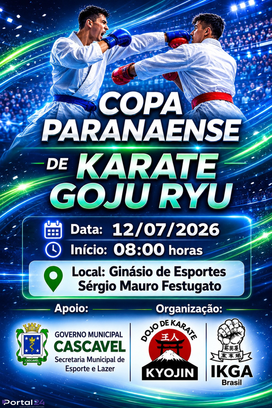 Copa Paranaense de Karatê Goju Ryu reúne atletas neste domingo em Cascavel