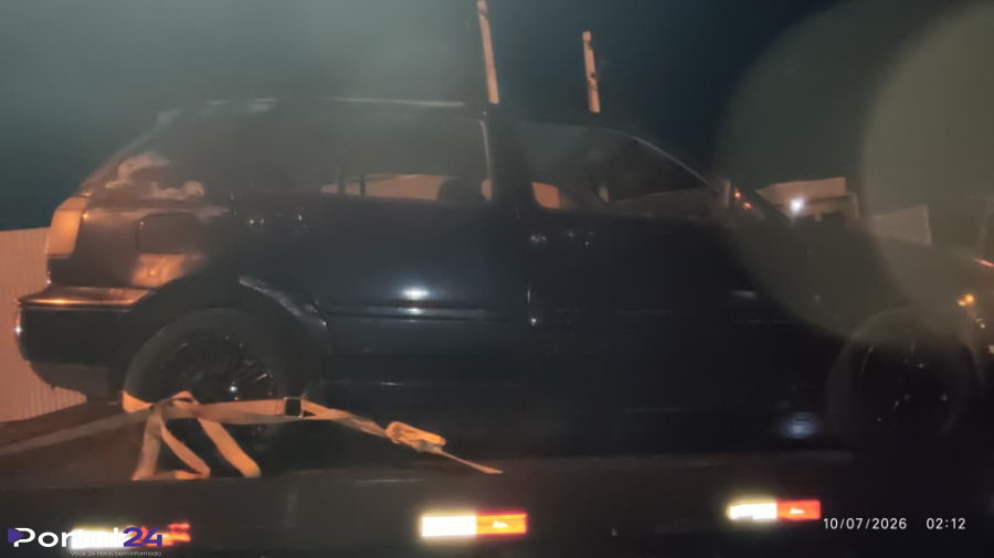 Jovem é preso e carro furtado é recuperado pela Polícia Militar em Cascavel
