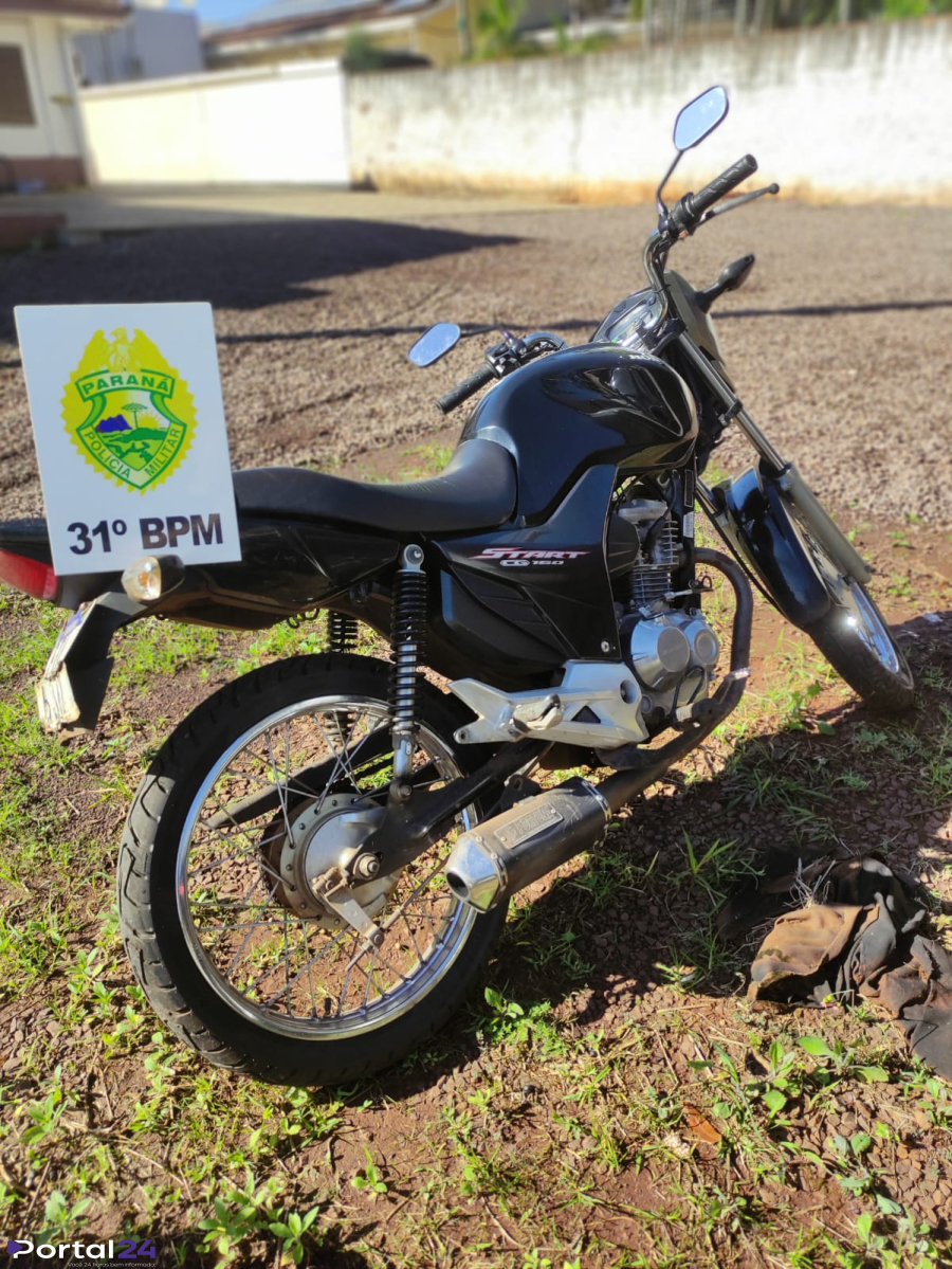 Motocicleta é apreendida durante fiscalização de trânsito em Cafelândia