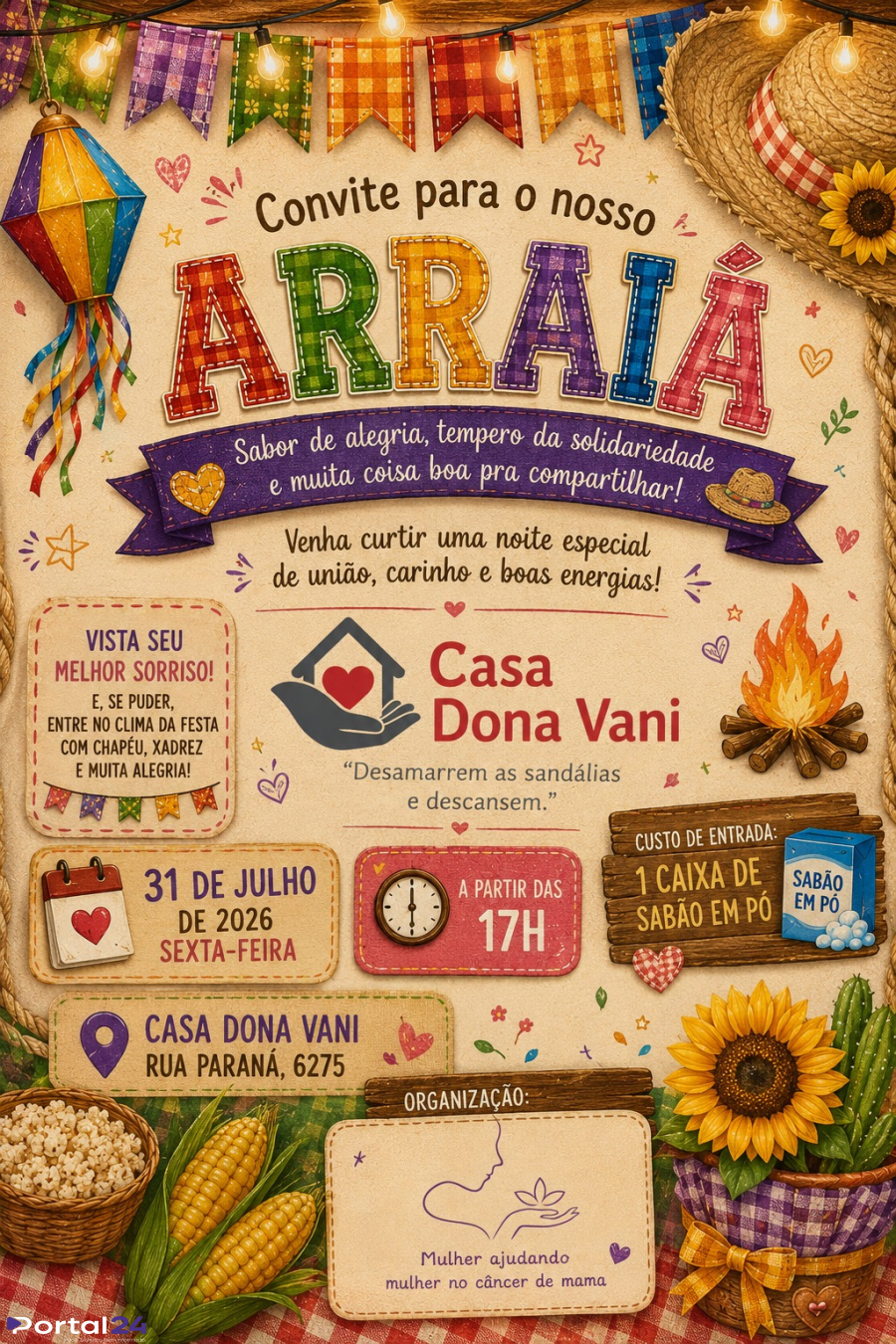 Ô trem bão, sô! Cê tá convidado pra um Arraiá arretado de bom!