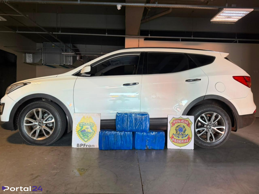 Ação integrada entre BPFRON e Polícia Federal apreende quase 50 quilos de maconha em Guaíra
