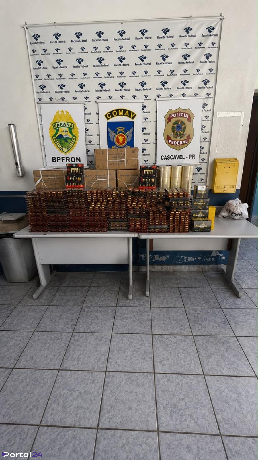 Operação integrada apreende mercadorias contrabandeadas na BR-277, em Santa Tereza do Oeste