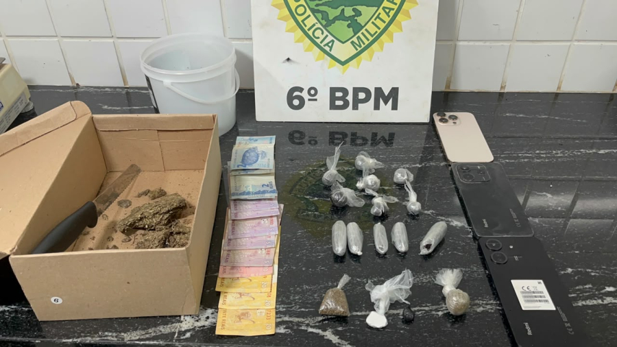 Choque prende dois homens e uma mulher com drogas que seriam levadas para presídio em Cascavel