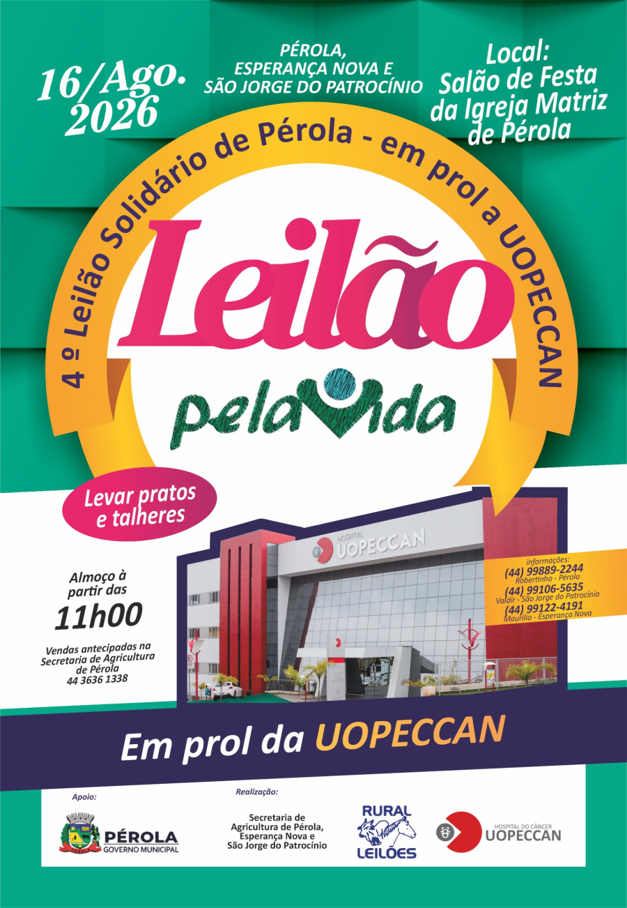 Leilões solidários unem comunidades e garantem recursos para o atendimento de pacientes da Uopeccan