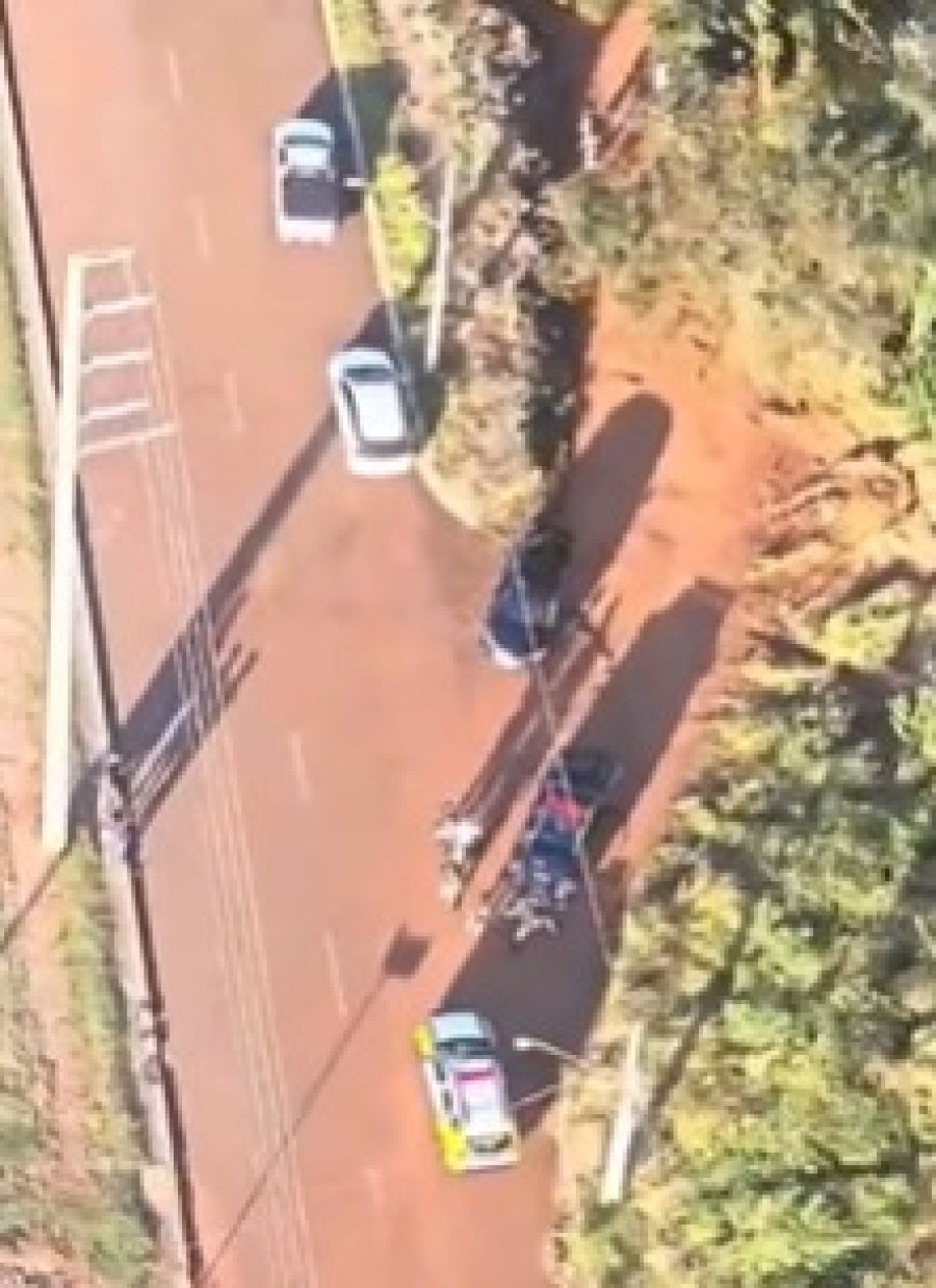 Imagens do Falcão mostram recuperação Hilux furtada em Anahy