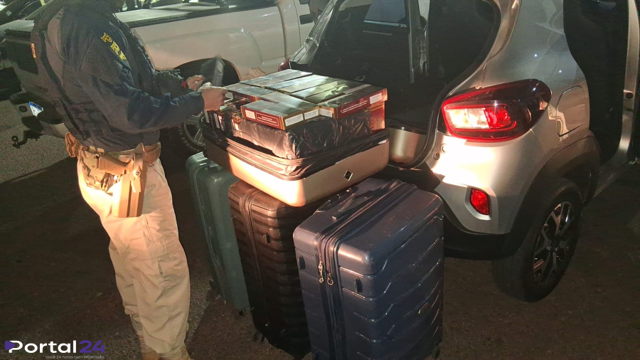Motorista é flagrado novamente transportando carga de cigarros contrabandeados na BR-277, em Cascavel