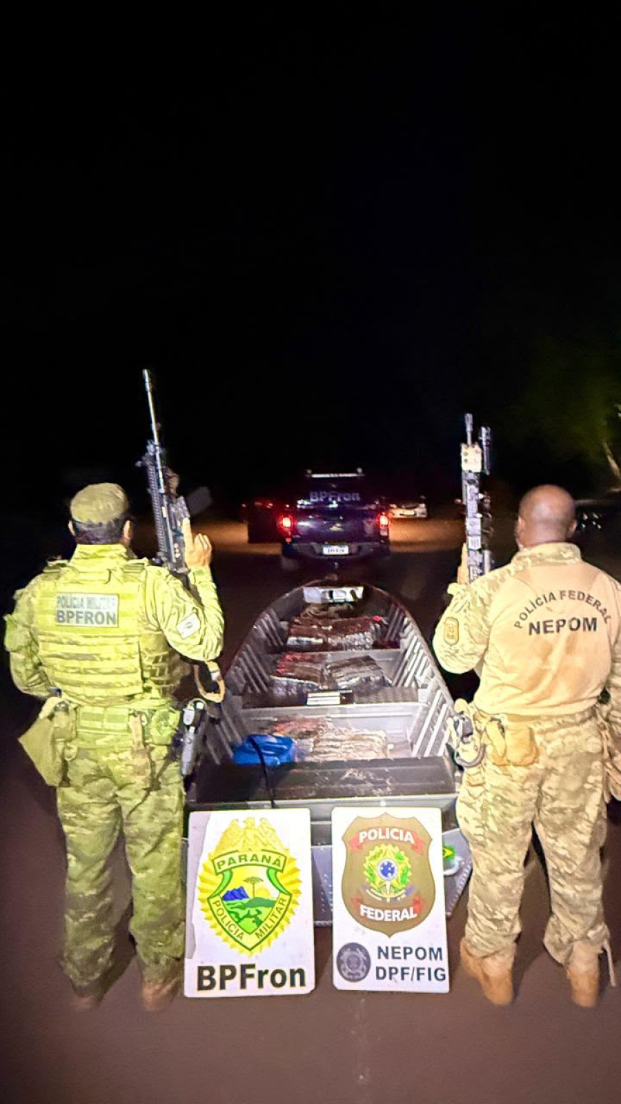 Em ação na fronteira, BPFRON e PF apreendem 565 kg de maconha em Foz do Iguaçu