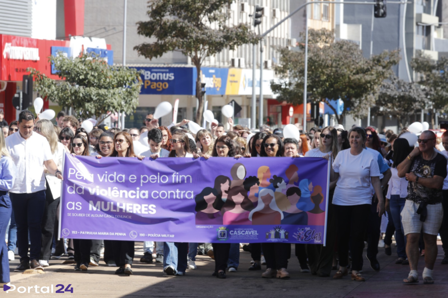 Cascavel promove 4ª Caminhada do Meio-Dia em mobilização contra o feminicídio