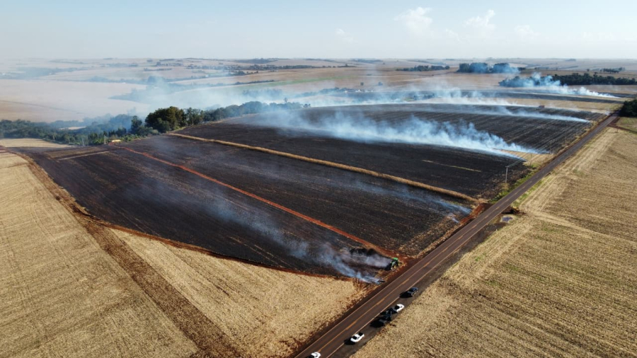 Incêndio na PR-551 se alastra por mais de 10 quilômetros