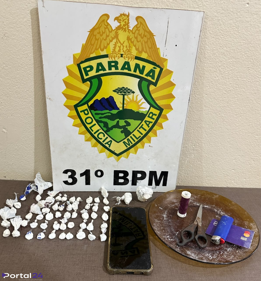 Homem é preso por tráfico de drogas após denúncia em imóvel abandonado em Palotina