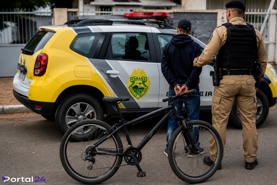 Homem é encaminhado à delegacia por suspeita de receptação de bicicleta furtada em Assis Chateaubriand