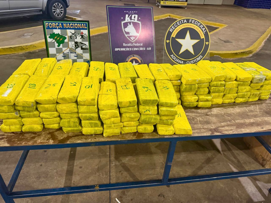 Receita Federal apreende mais de 90 quilos de maconha na Ponte da Amizade