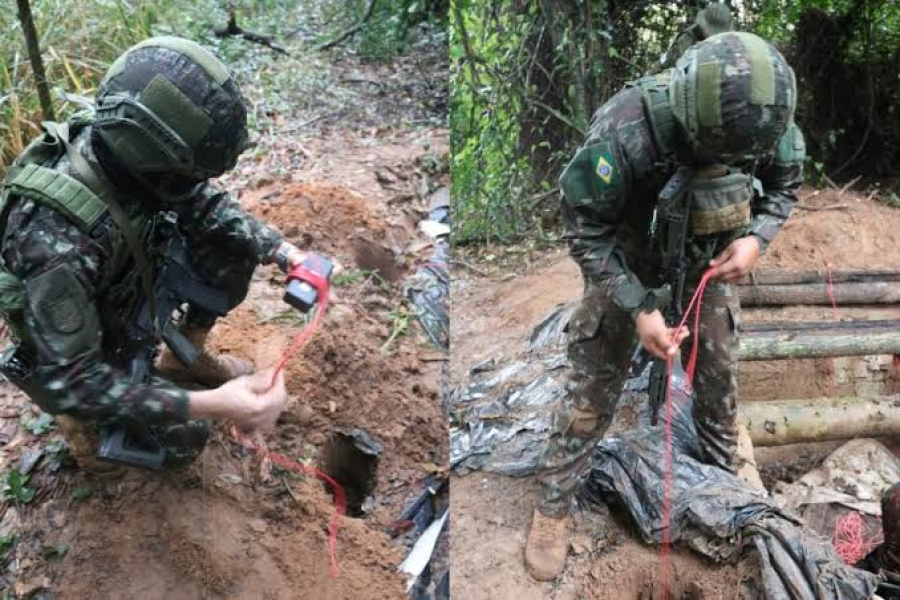 Exército e PM destroem bunker em área de Mata Atlântica marcada por chacina em Icaraíma