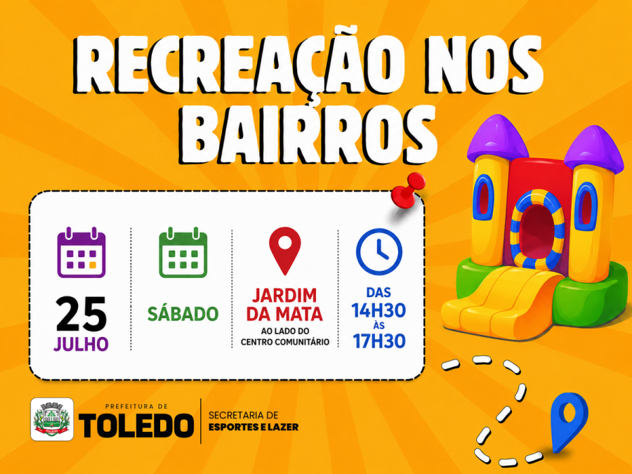 RecreAção nos Bairros leva diversão ao Jardim da Mata neste sábado
