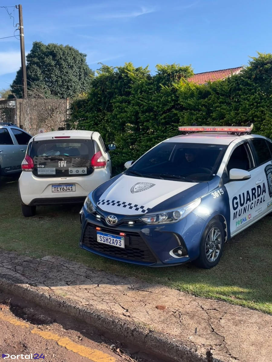 Veículo furtado é recuperado pela Guarda Municipal no bairro Neva, em Cascavel