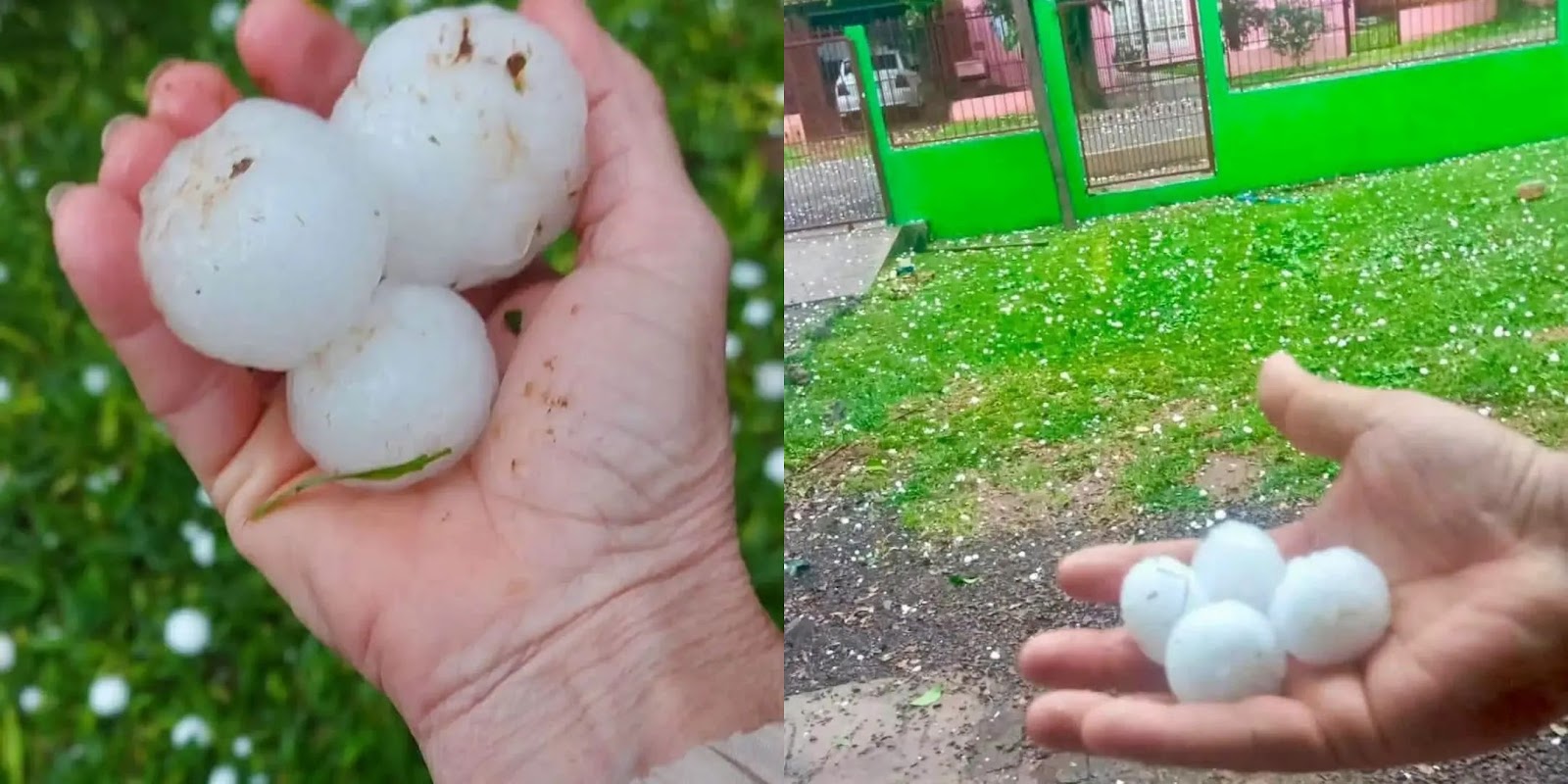 Temporal de granizo provoca danos em residências e mobiliza moradores em Santo Antônio das Missões