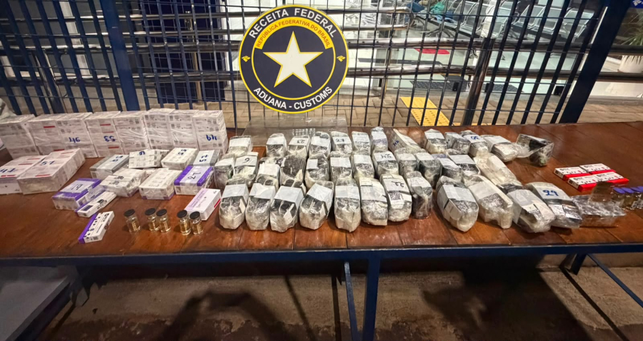 Receita Federal apreende 650 ampolas de anabolizantes escondidas em bagagens na BR-277