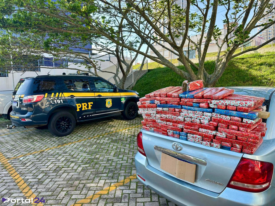 PRF apreende 132 quilos de maconha na BR-277, em Irati