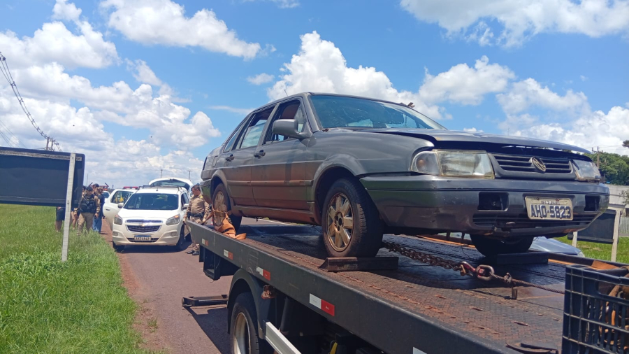 Piratas do Asfalto: PM apreende veículo usado em assalto na BR-277 em Cascavel