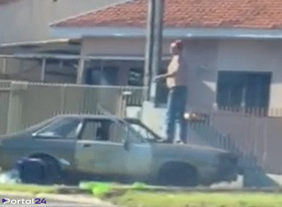 Homem embriagado atropela ciclista e entra em confronto com policiais em Santa Helena