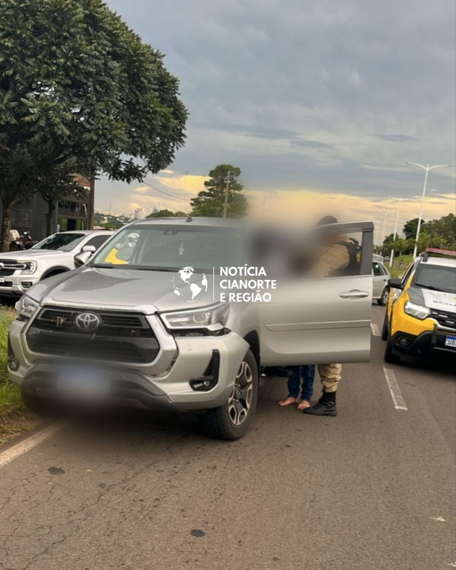Hilux furtada em Cianorte é recuperada em Umuarama; dois são detidos