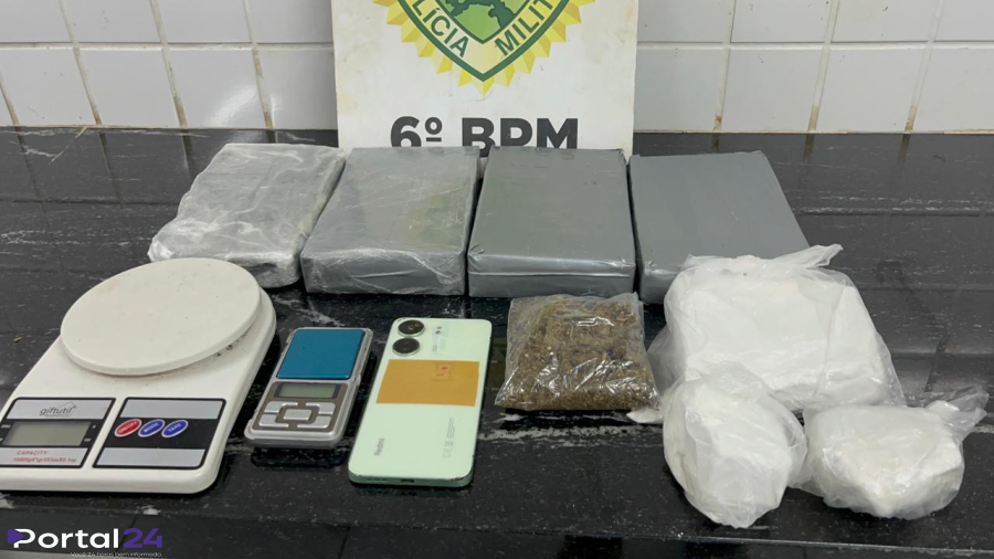 Casa é descoberta como ponto de tráfico e PM apreende 5 quilos de cocaína no bairro Brazmadeira