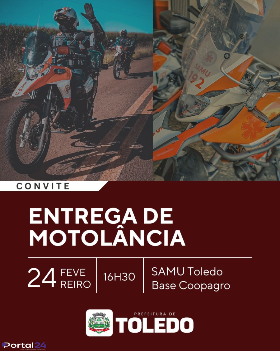 Toledo recebe novas motolâncias para reforçar atendimentos do SAMU