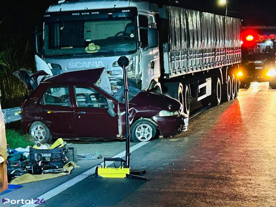 Acidente grave na BR-376 em Ponta Grossa termina com morte de mulher
