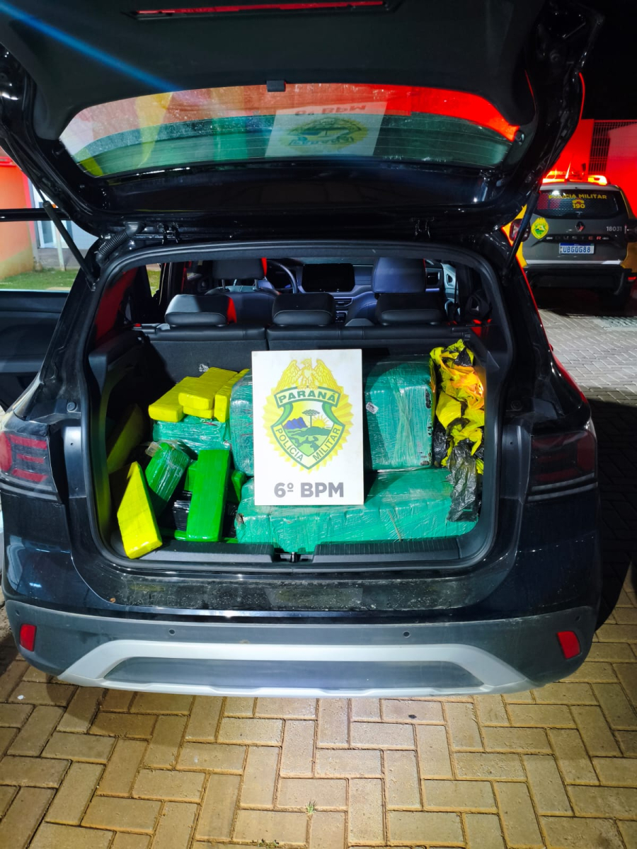 PM apreende 210kg de maconha na BR-277