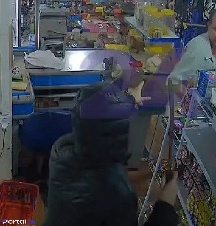 Homem encapuzado tenta assaltar mercadinho em Laranjeiras do Sul, mas foge sem levar dinheiro