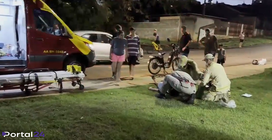 Jovem fica em estado grave após queda de bicicleta elétrica na Engenheiro Mercer, em Campo Mourão