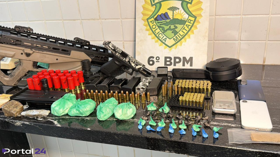 Polícia apreende arsenal e drogas em operação no Jardim Bela Vista