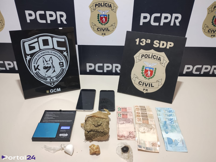 Traficante de 19 anos é preso em ação da Polícia Civil e GCM no bairro Ronda, em Ponta Grossa