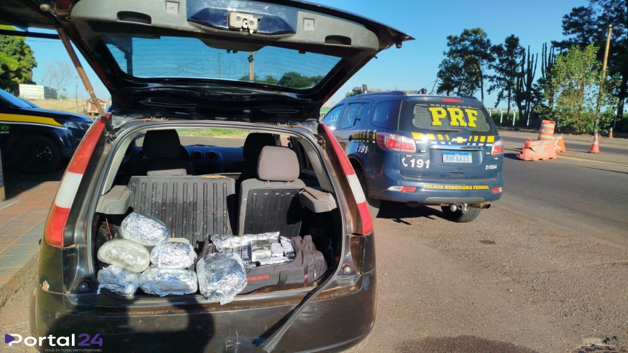 PRF apreende mais de 30 kg de maconha após perseguição na BR-369 em Ubiratã