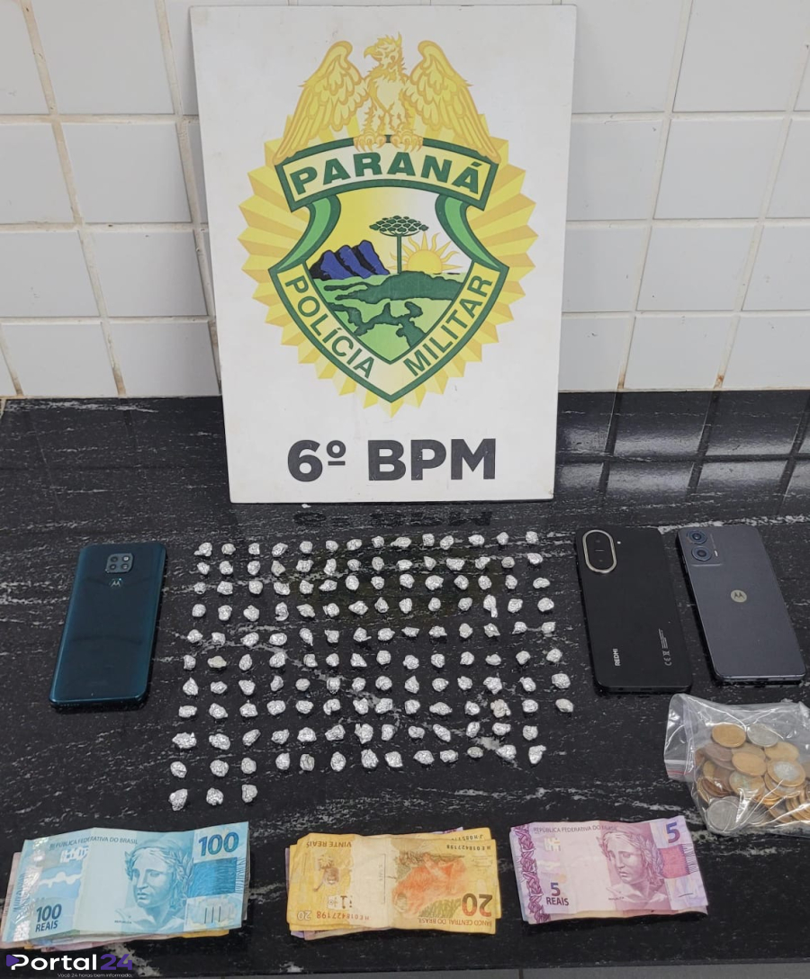 Casal é preso por tráfico de drogas no bairro Parque São Paulo em Cascavel