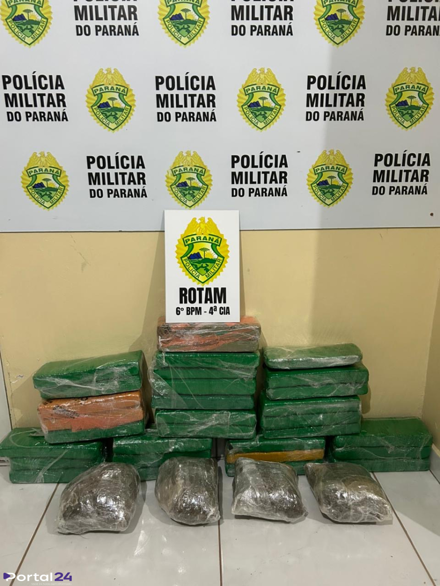 Adolescente é apreendido com 25 kg de maconha em ônibus na rodoviária de Santa Tereza do Oeste