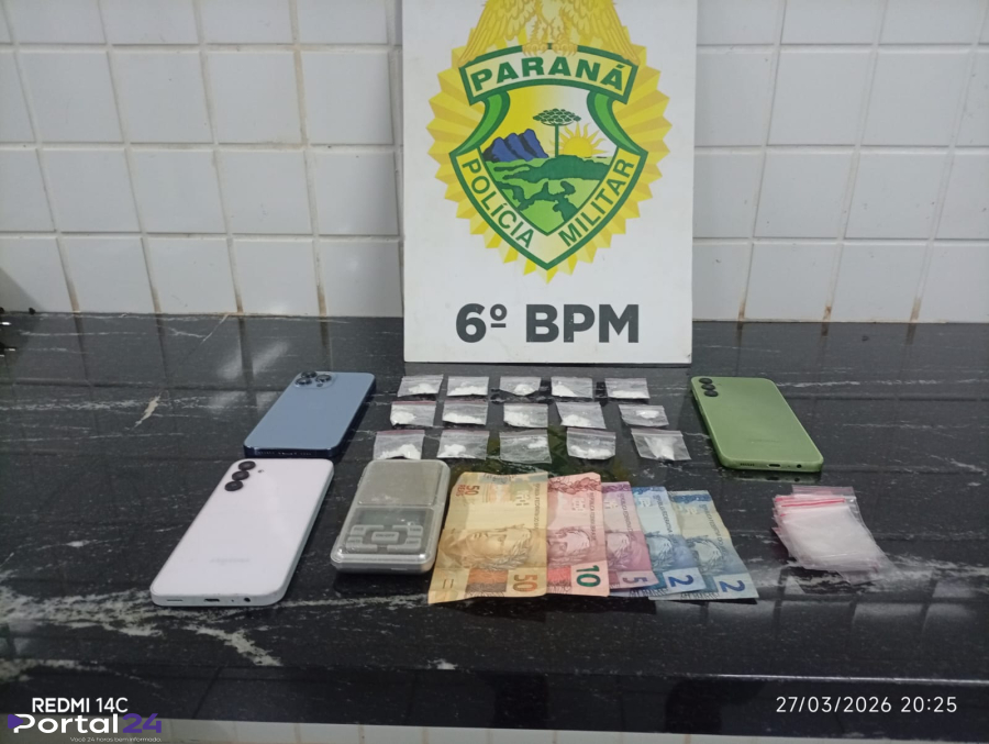 Homem é detido por suspeita de tráfico de drogas no bairro Periolo, em Cascavel