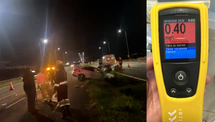 PRF prende motorista bêbado que atropelou policial e causou morte do próprio sobrinho na BR-369 em Arapongas