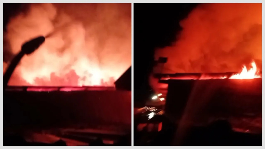 Fogo destrói casa na madrugada e mobiliza equipes em Corbélia